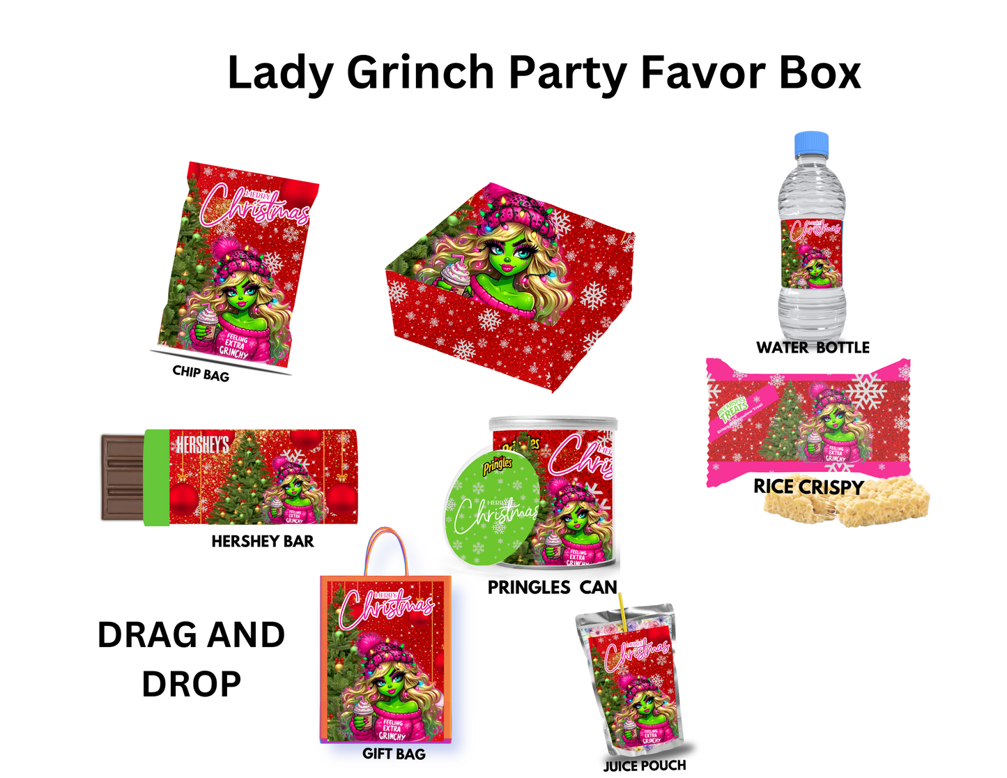 GIRL GRINCHMAS PARTY FAVOR BUNDLE