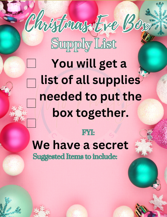 Christmas Eve Box Supply List