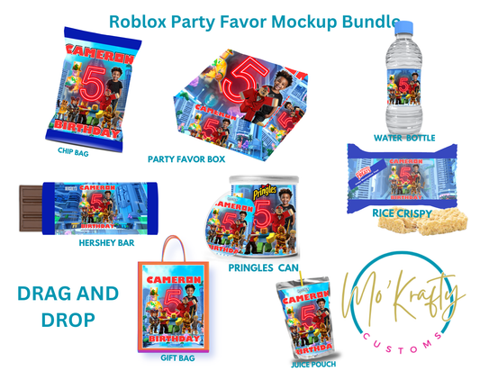 Editable ROBLOX Party Favor Bundles