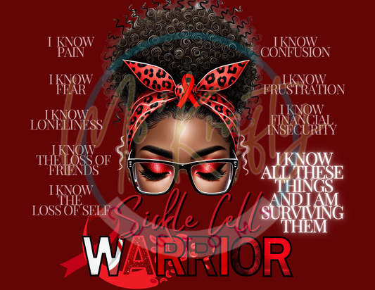 SICKLE CELL WARRIOR "I KNOW" PNG